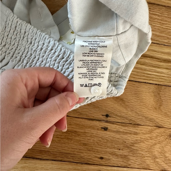 NWT Anthropologie Maeve white linen blend bustier crop top size M - Picture 6 of 8